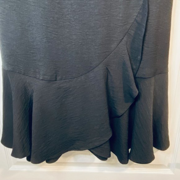 Vince Camuto Black Skirt w/ Ruffle Hem, Size Small - Picture 3 of 8